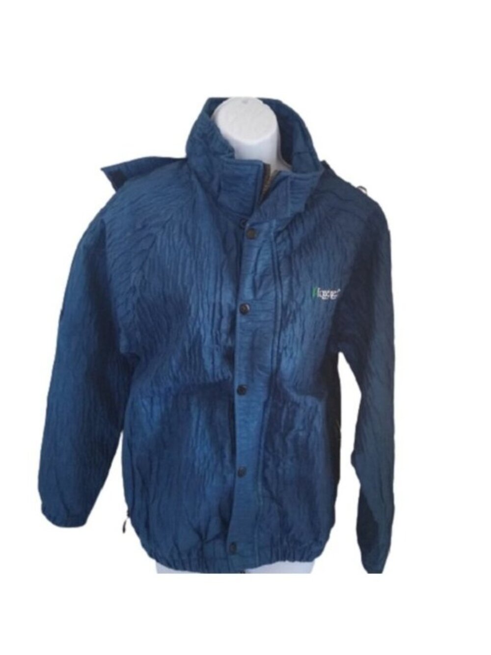 Frogg Toggs Textured Waterproof Jacket, Winter Blue, Size Medium